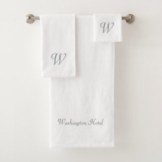 Serviettes Monogrammes Gris Personnalisées