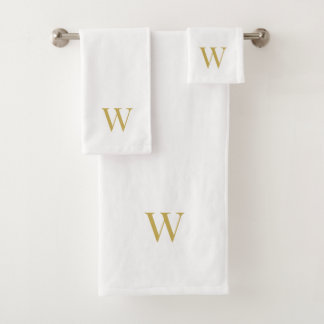 Serviettes Monogrammes Tan Or Personnalisées