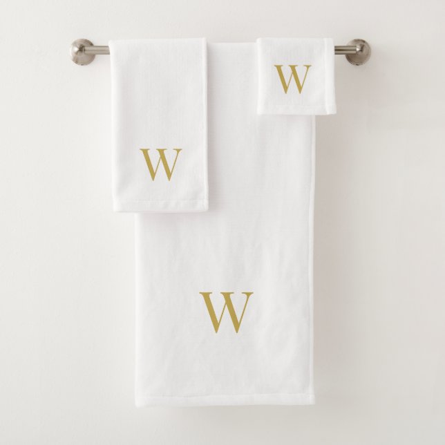 Serviettes Monogrammes Tan Or Personnalisées (En situation)