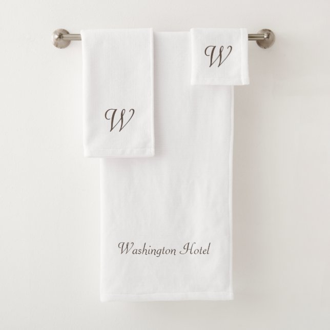 Serviettes personnalisées avec monogramme  (En situation)