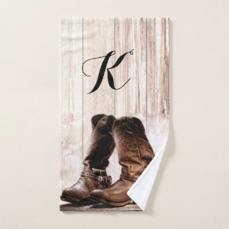 Serviettes personnalisées pour la main Bottes pays