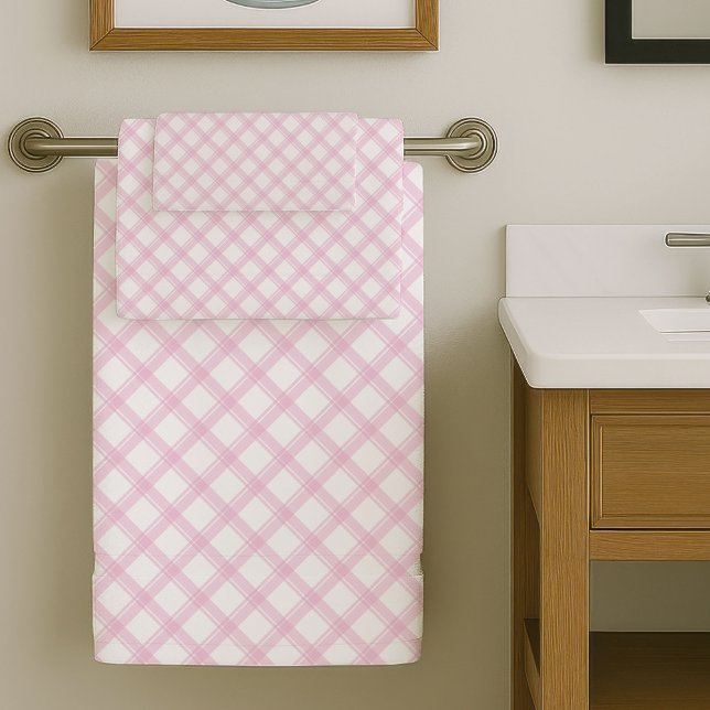 Serviettes Rose Clair Élégantes et Subtiles (Light Pink Towels Stylish and Subtle Accent)