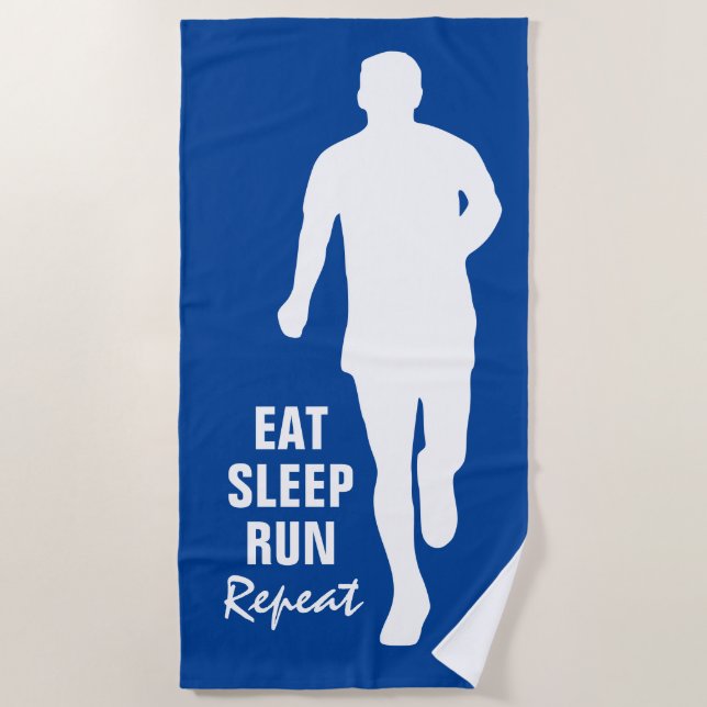 SERVIR DORMIR COURIR RÉPÉTER serviette de plage dr (Devant)