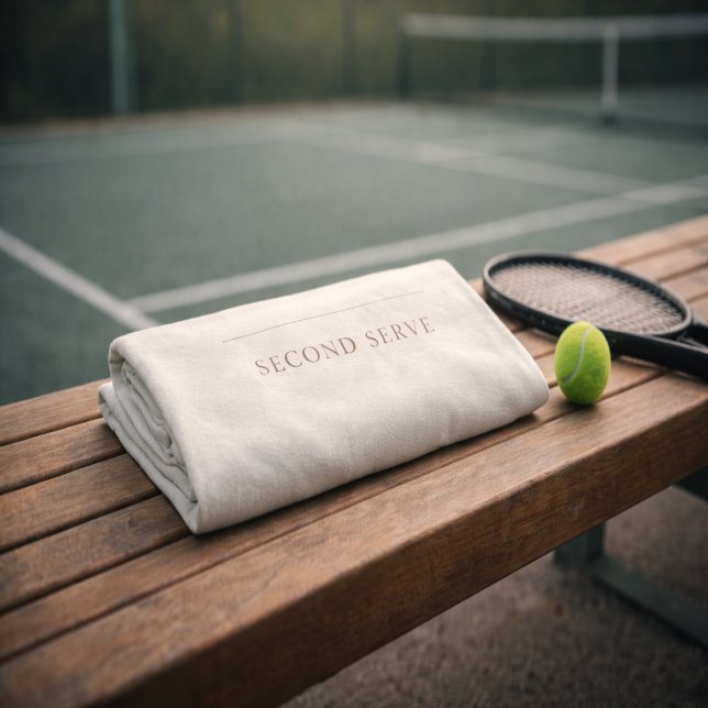 Servir en second - Serviette de tennis – Édition J (Créateur téléchargé)