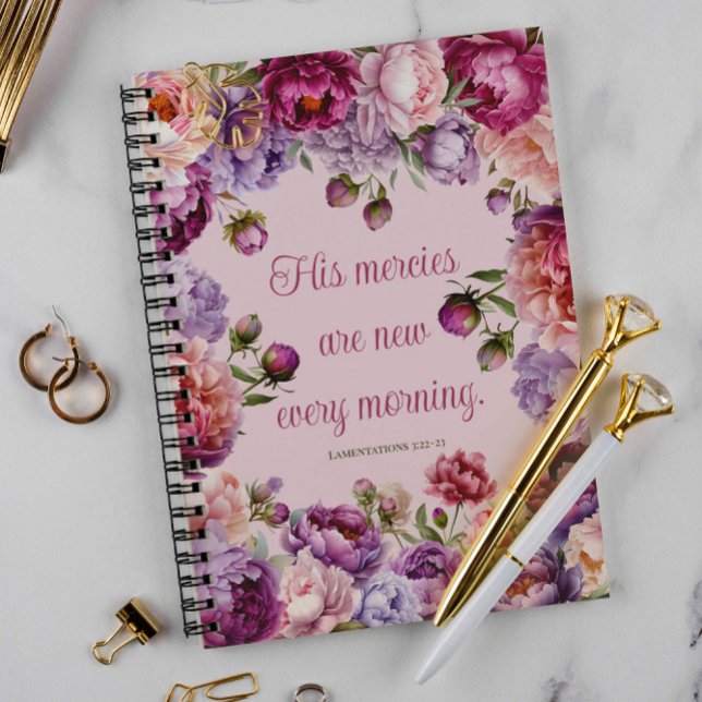Ses Mercies Aquarelle Florale Bible Verse Planner (His Mercies Watercolor Floral Bible Verse Planner)
