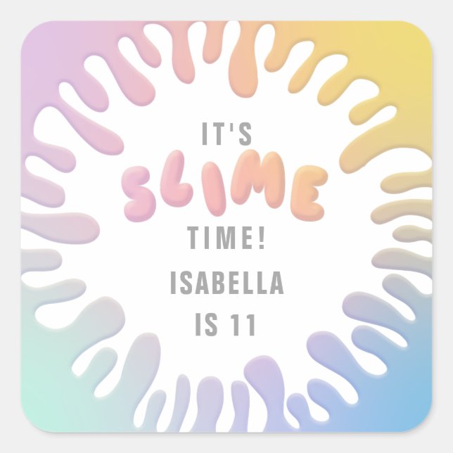 Ses stickers de fête d'anniversaire en arc-en-ciel (Devant)