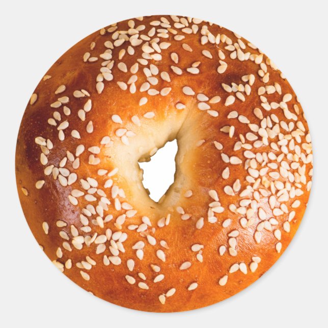 Sesame Bagel Classic Round Sticker (Devant)