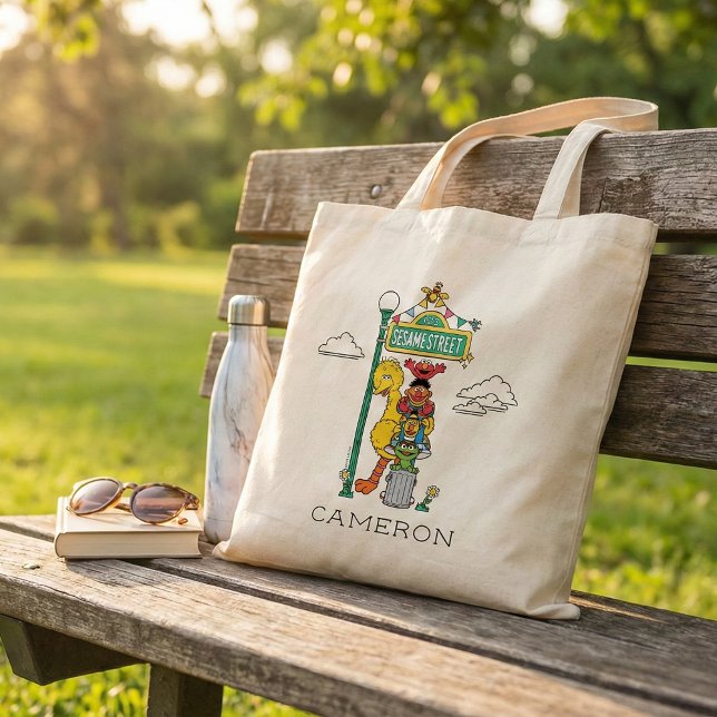 Sesame Street Characters & Street Sign Tote Bag (Créateur téléchargé)