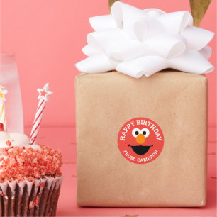 Sesame Street Elmo Face Joyeuse étiquette cadeau