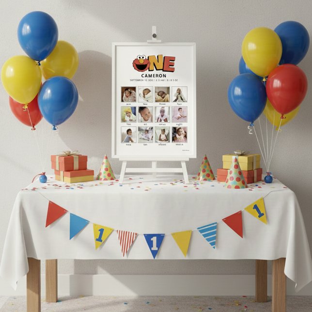 Sesame Street | Elmo First Birthday Poster (Créateur téléchargé)