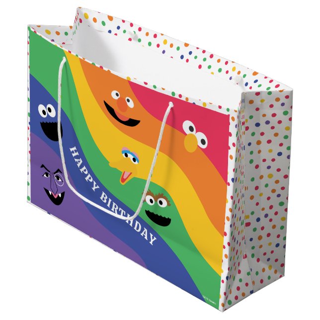 Sesame Street Pals Rainbow Cadeau Sac (Devant Angle)