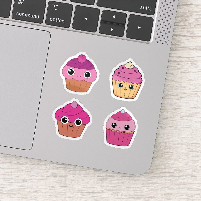 Set autocollant de cupcake mûre (Détail)