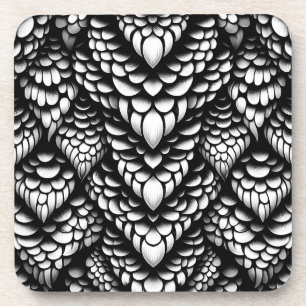 Set de 6 dessous de verre à motif d'écailles avec 