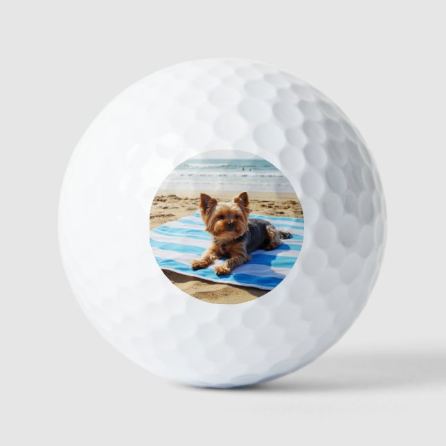 set de balle de golf personnalisé- Yorkie papa- yo (Recto)