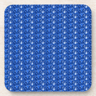Set de dessous de verre en liège pailleté bleu