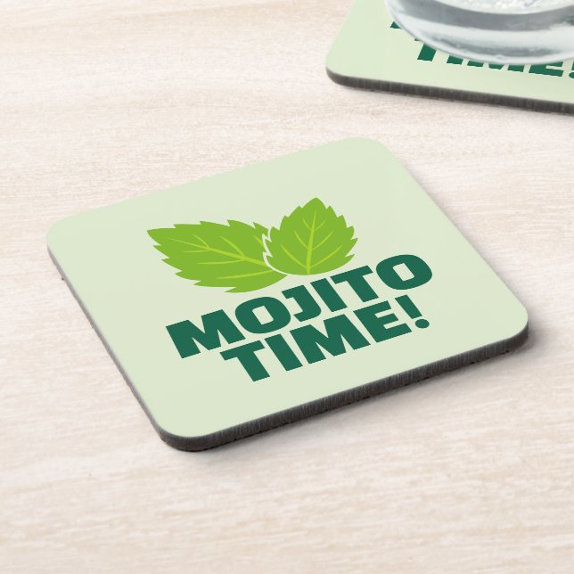 Set de dessous de verre pour cocktail mojito vert  (Côté gauche)