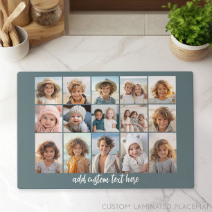 Set De Table 15 Grille de collage photo - Texte de script - ble