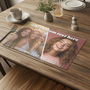 Set De Table 2 Photo Collage avec script de rebond tendance - b