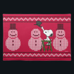 Set De Table cacahuètes | Snoopy Christmas Sweater Snowman<br><div class="desc">Célébrez les fêtes et votre amour des cacahuètes avec ce pull de Noël moche avec Snoopy et une rangée de bonhommes de neige.</div>