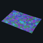 Set De Table Couleur du peacock<br><div class="desc">L'art abstrait violet,  bleu et vert a commencé comme une photo des plumes colorées d'un paon et s'est transformé en ce design graphique époustouflant. Par celeste@khoncepts.com #pakcouleurs #purplegreenandblue</div>