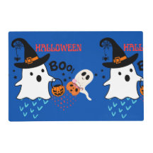Set de table d'impression Halloween heureux