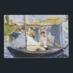 Set De Table Edouard Manet - Monet dans son Studio Boat<br><div class="desc">Monet in his Studio Boat / Monet dans son bateau atelier - Edouard Manet,  1874</div>