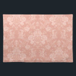 Set De Table Elegant Chic Floral Damask-Peach<br><div class="desc">Elegant vintage-inspirred floral damask design featuring chic monochrome light-on-dark pastel peach flowers,  leafy scrolls and swaging of delicate lacy ribbons. This pattern is seamless and can be scaled up or down.</div>