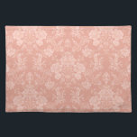 Set De Table Elegant Chic Floral Damask-Peach<br><div class="desc">Elegant vintage-inspirred floral damask design featuring chic monochrome light-on-dark pastel peach flowers,  leafy scrolls and swaging of delicate lacy ribbons. This pattern is seamless and can be scaled up or down.</div>