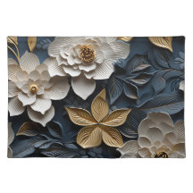 Élégant relief floral 3D incorporé