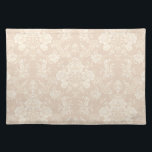 Set De Table Équipe romaine de Floral Damask<br><div class="desc">Elegant vintage-inspirred floral damask design featuring chic monochrome light-on-dark pastel cream flowers,  leafy scrolls and swagages of delicate lacy ribbons. This pattern is seamless and can be scaled up or down.</div>