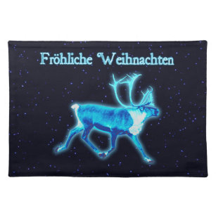 Set De Table Froehliche Weihnachten - Caribou bleu (rennes)