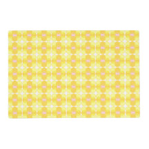 Set de table jaune moderne de la moitié du siècle