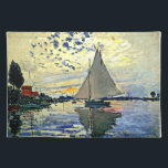 Set De Table Monet - Voilier au Petit-Gennevilliers<br><div class="desc">Bateau à voile au Petit-Gennevilliers,  célèbre peinture de l'artiste impressionniste français Claude Monet</div>