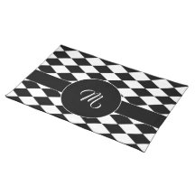 Motif diamant blanc et noir
