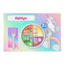 Rainbow Unicorn Emplacement et plaque saine