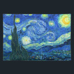 Set De Table soirée étoile vincent van gogh<br><div class="desc">Le célèbre tableau de Van Gogh, "La nuit étoilée". Peint lors de son séjour à l'asile de Saint Rémy dans les années 1880, van Gogh dépeignait les collines ondulantes et les cyprès qu'il voyait depuis sa fenêtre. numériquement amélioré par PixDezines. Copyright © 2008-2016 PixDezines.com™ et PixDezines™ sur zazzle.com. Tous droits...</div>