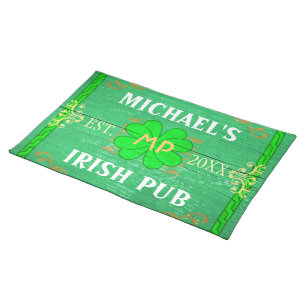 Set De Table Vert irlandais de Pub de barre à la maison