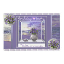 Violettes dans un bocal de lune