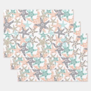Set papier Motif sans écaille Starfish
