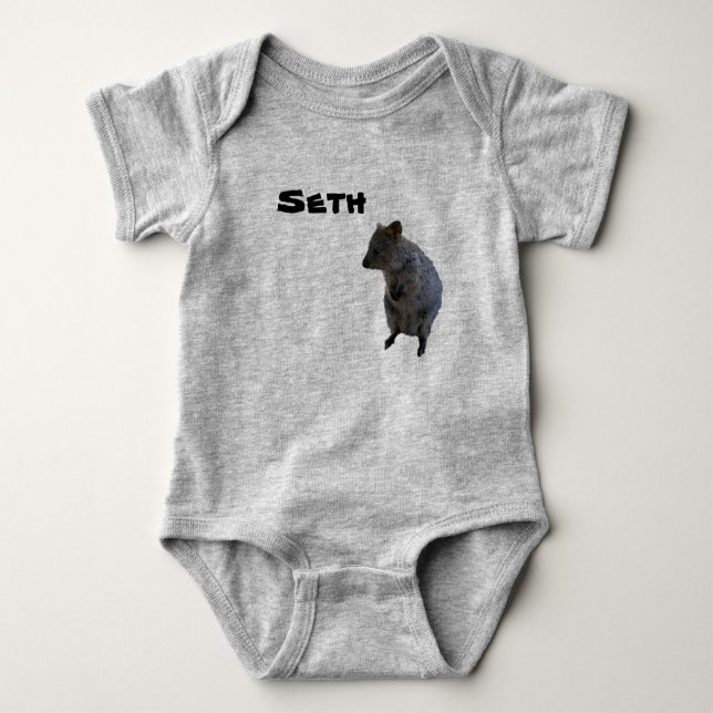 Seth Nom Avec Quokka Australien, Body Bébé (Devant)