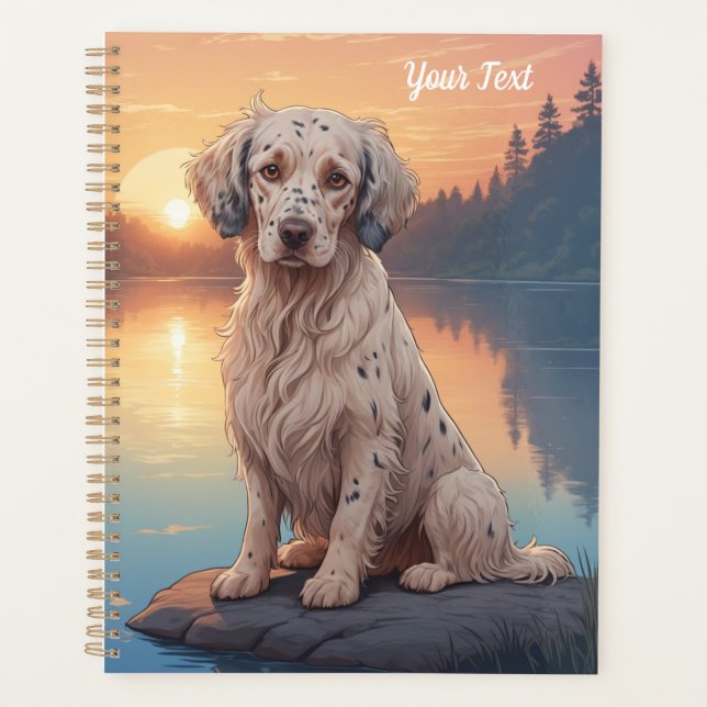Setter anglais au bord d'un lac (Devant)