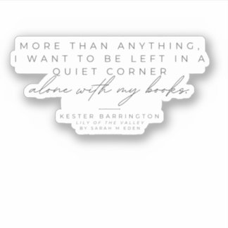 Seul avec My Books, autocollant