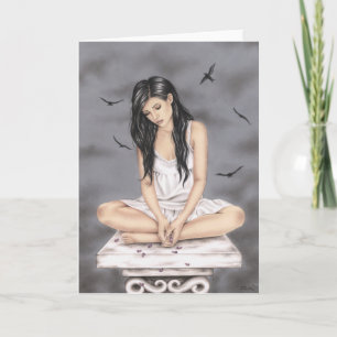 Seul dans la carte de voeux d'amour