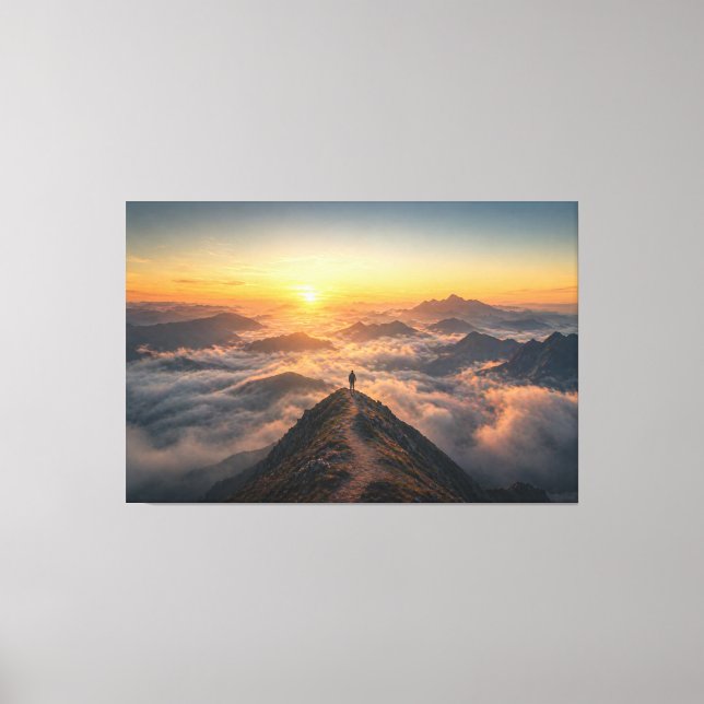 Seul, pas perdu – Impression sur toile : Lever de  (Recto)