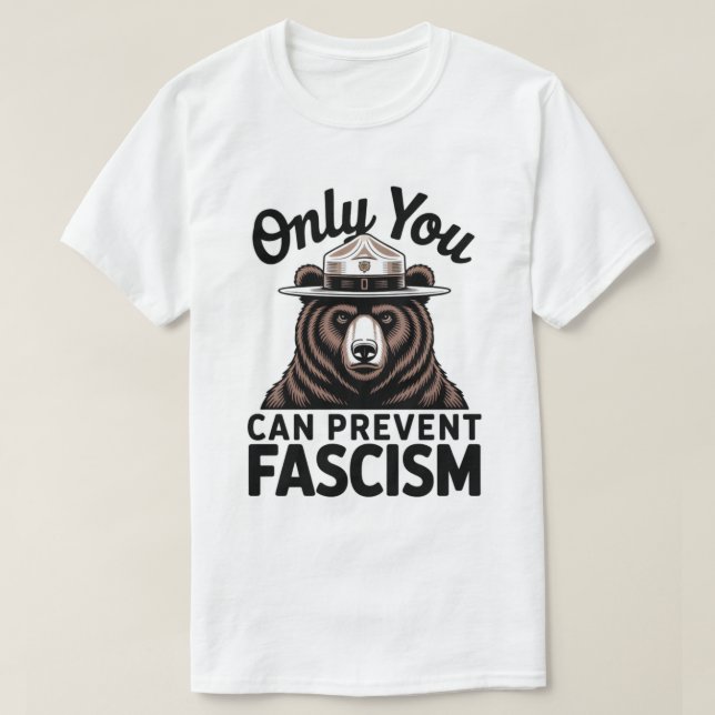 Seule la T-shirt ours peut prévenir le fascisme (Design devant)