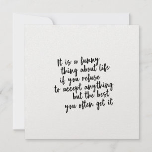 SEULEMENT LA MEILLEURE carte 5.25 x 5.25