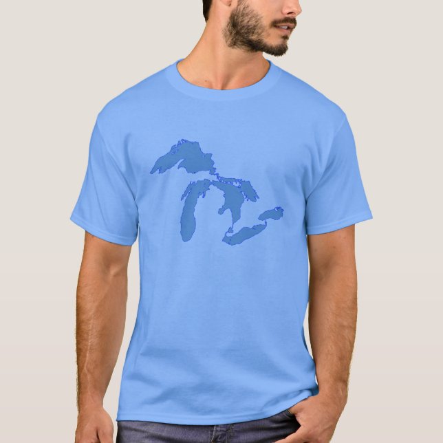 Seuls de Great Lakes T-shirt bleu - (Devant)