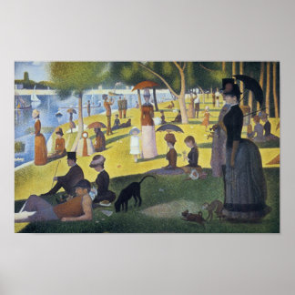 Seurat dimanche après-midi Peinture Poster vintage