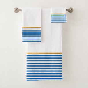 SÈVE NAUTIQUE BLEU OR SERVIETTE DE BAIN