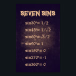 Seven Sins - Math Poster<br><div class="desc">Seven Sins</div>